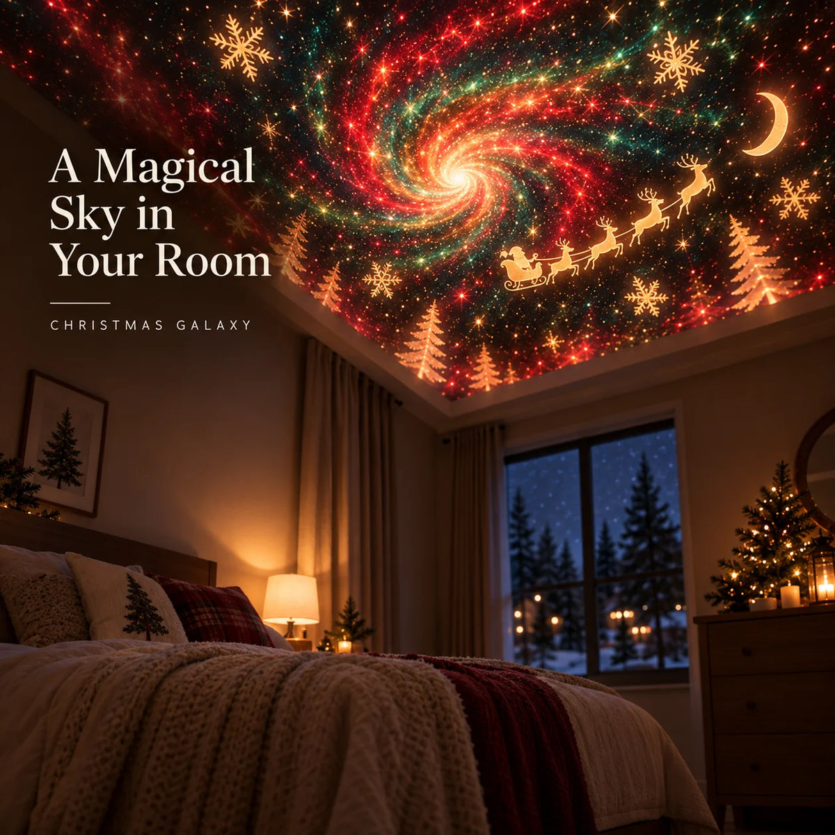 Weihnachts-Magie Galaxie-Licht