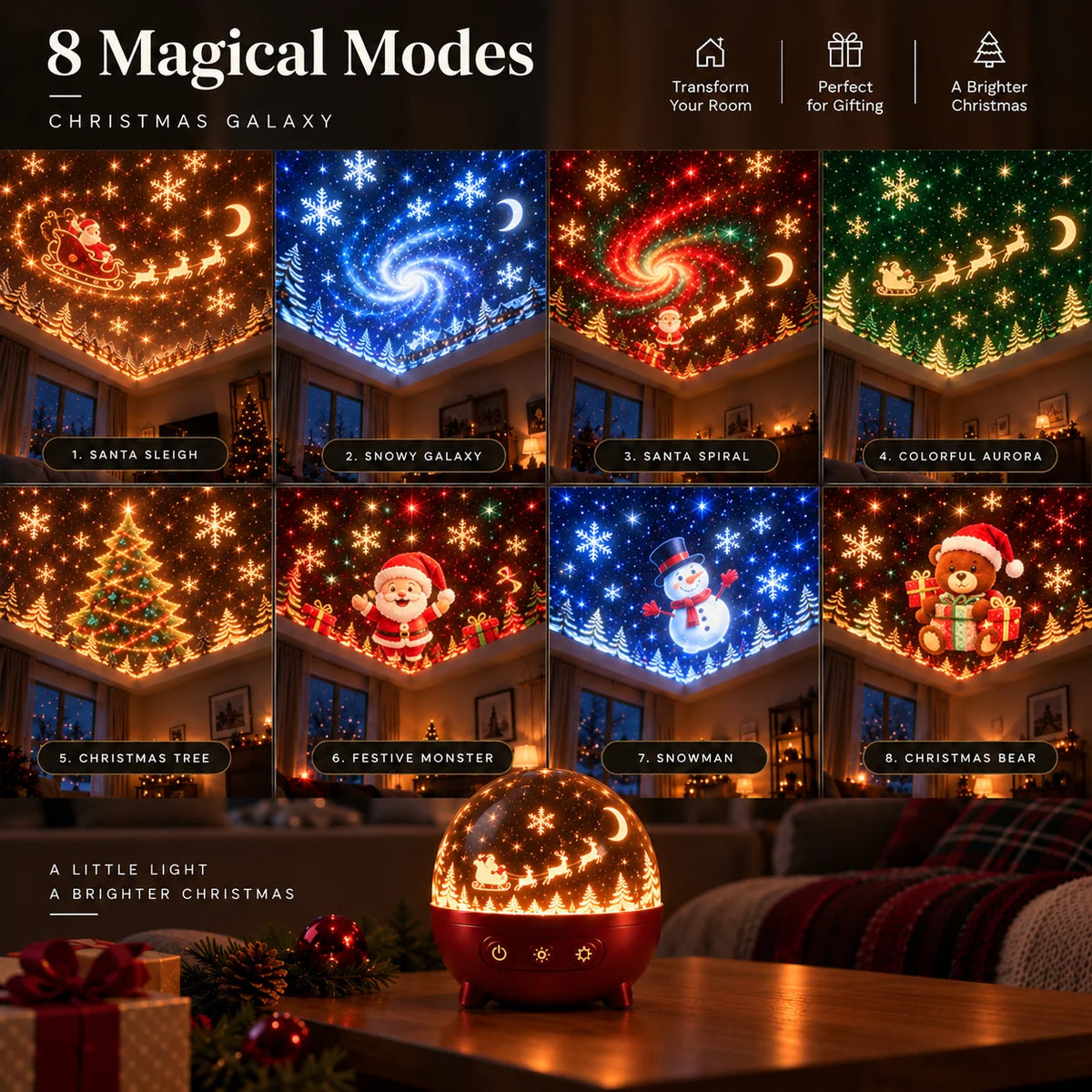 Weihnachts-Magie Galaxie-Licht